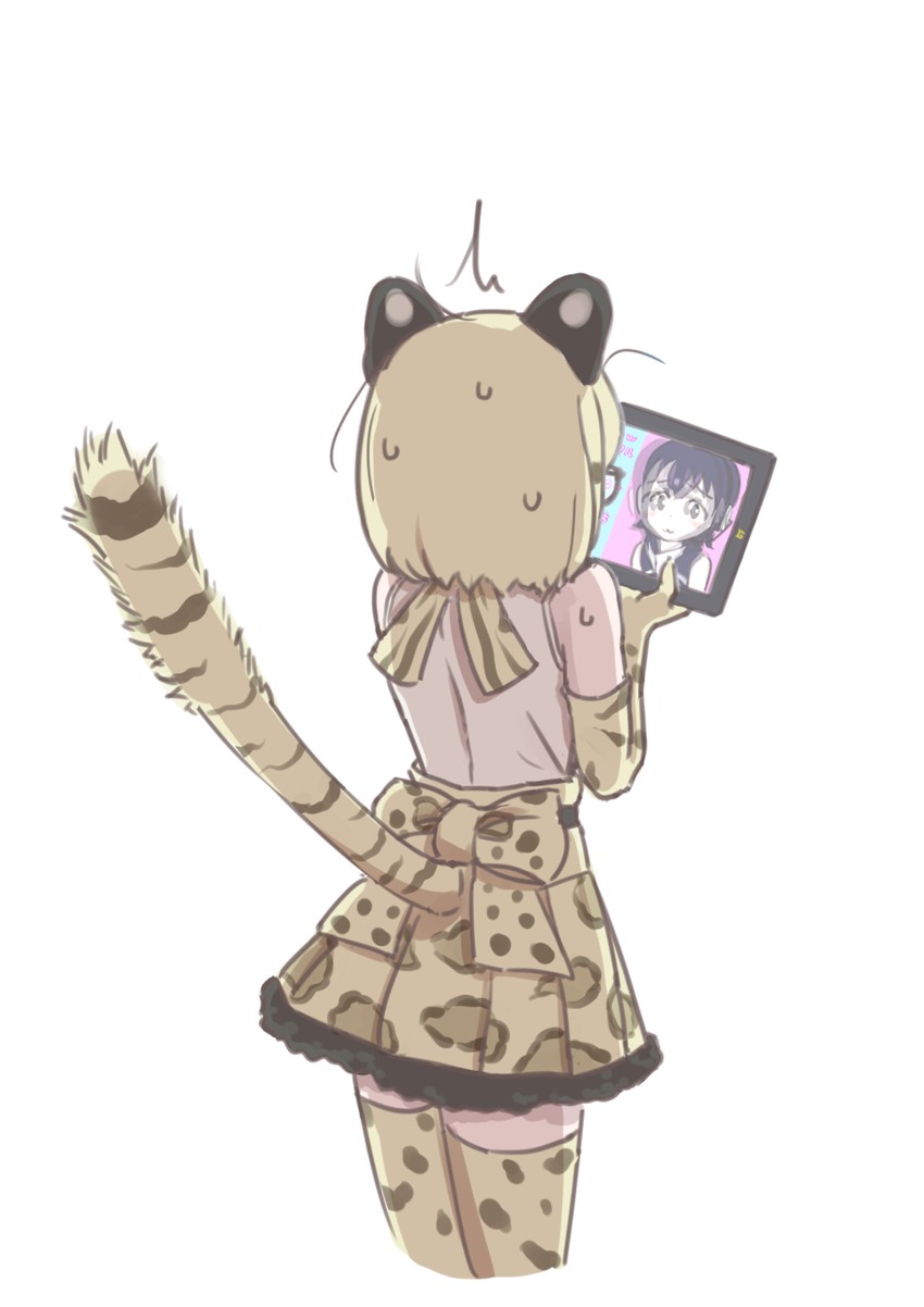 humboldt penguin and margay (kemono friends and 1 more) drawn by rifunoton