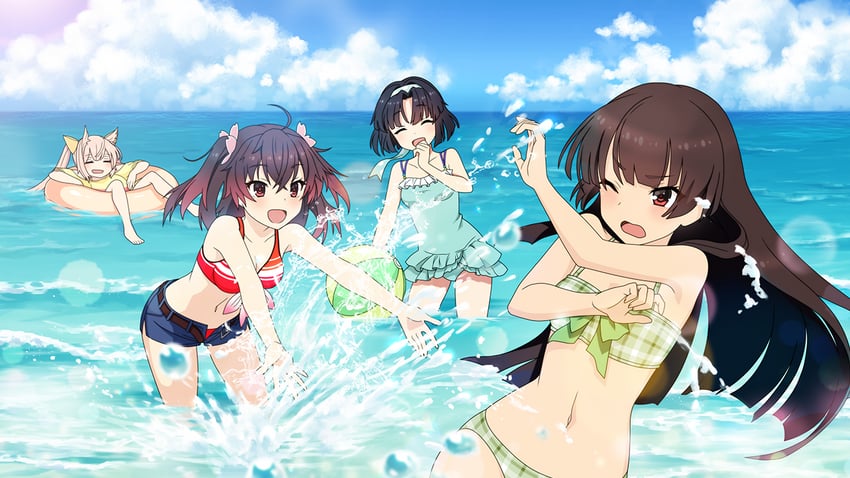 juujou hiyori, asakura mihono, mashiko kaoru, and musumi kiyoka (toji no miko and 1 more)