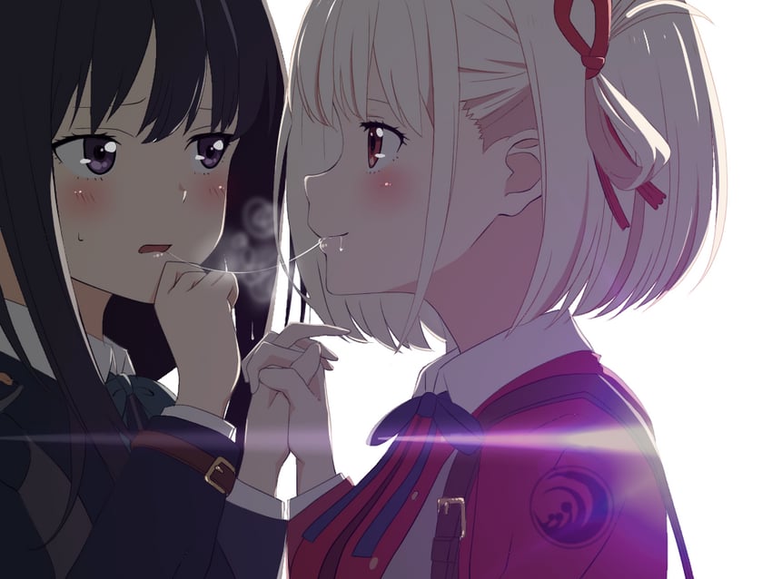 nishikigi chisato and inoue takina (lycoris recoil) drawn by rabisan