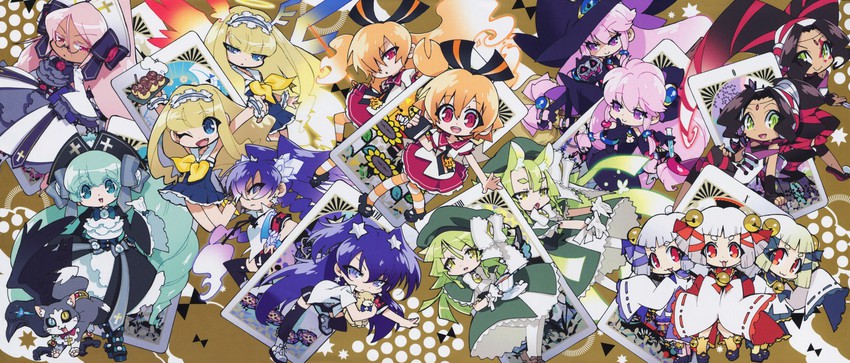 taiyou akari, tsukuyomi luna, hoshikawa seira, shirokane ginka, etia visconti, and 7 more (gen'ei wo kakeru taiyou)