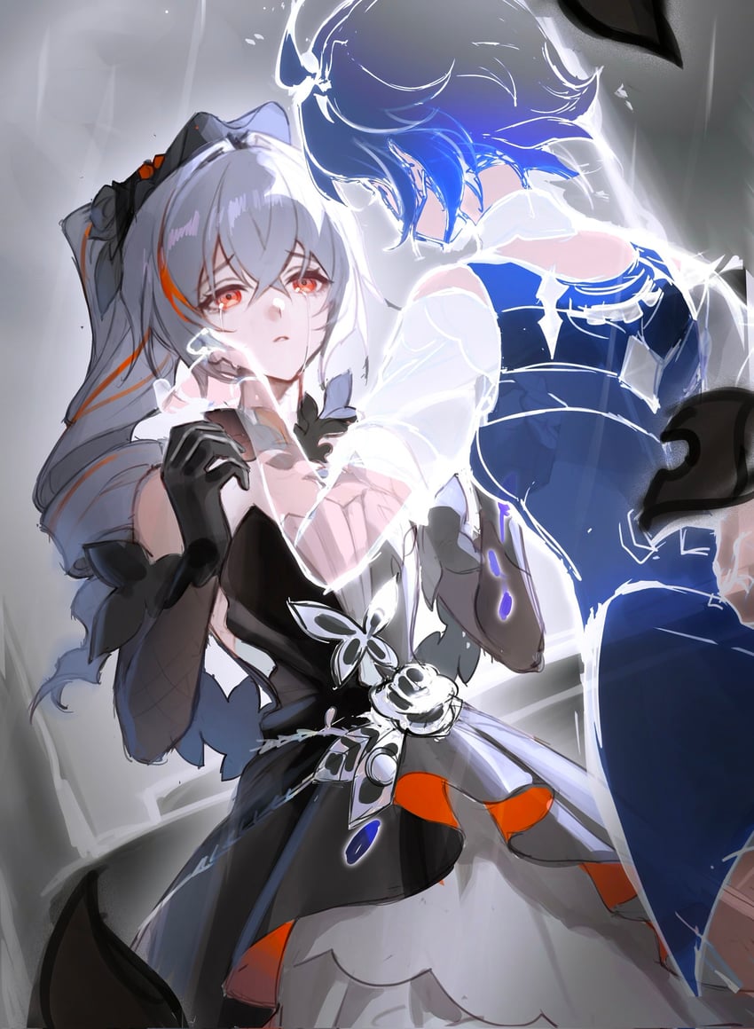 bronya zaychik and seele vollerei (honkai and 1 more) drawn by mie_xing