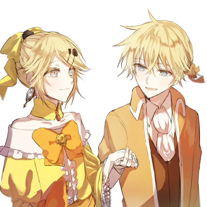 kagamine rin, kagamine len, riliane lucifen d'autriche, and allen avadonia (vocaloid and 3 more) drawn by warabi_(danngo-mitarasi)