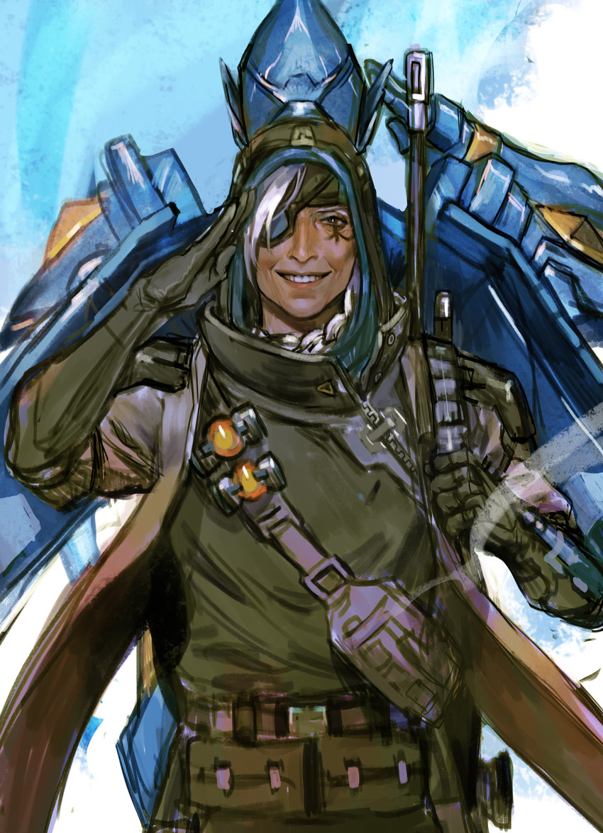 pharah and ana (overwatch and 1 more) drawn by muehe