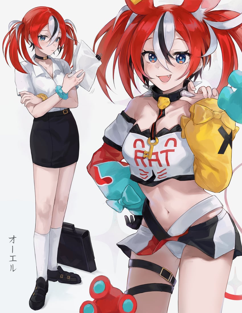 hakos baelz (hololive and 1 more) drawn by hikkishi