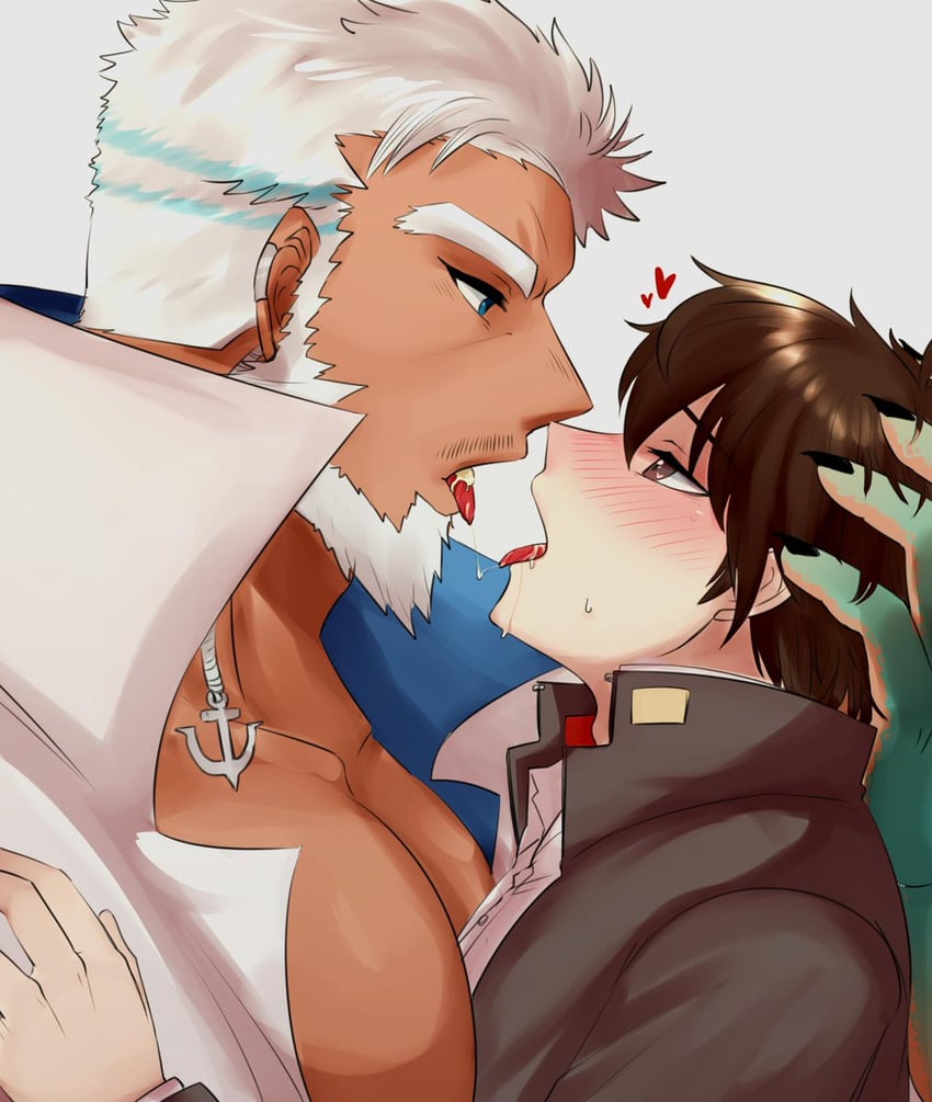 aegir and protagonist 4 (tokyo afterschool summoners) drawn by hiota_(kuhi_0301)