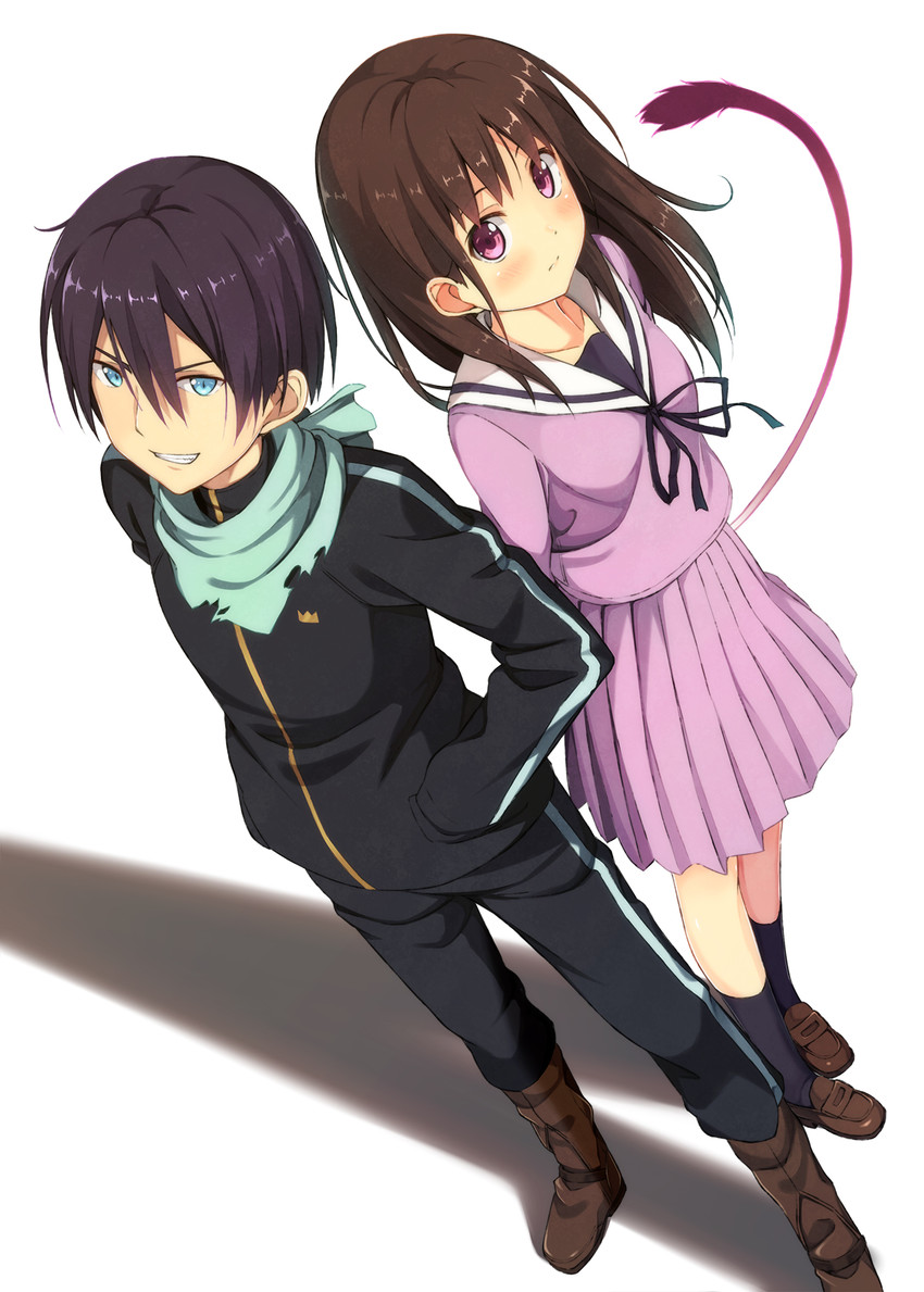 yato and iki hiyori (noragami) drawn by kinta_(distortion)