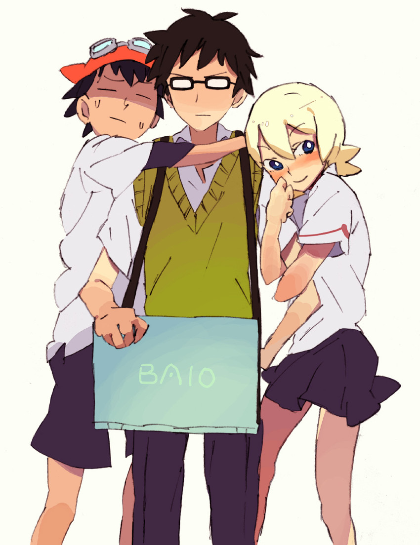 onizuka hime, fujisaki yuusuke, and usui kazuyoshi (sket dance) drawn by nirmeli