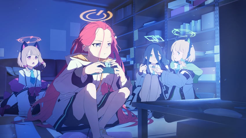 aris, momoi, midori, and yuzu (blue archive) drawn by bryan-fengyuan
