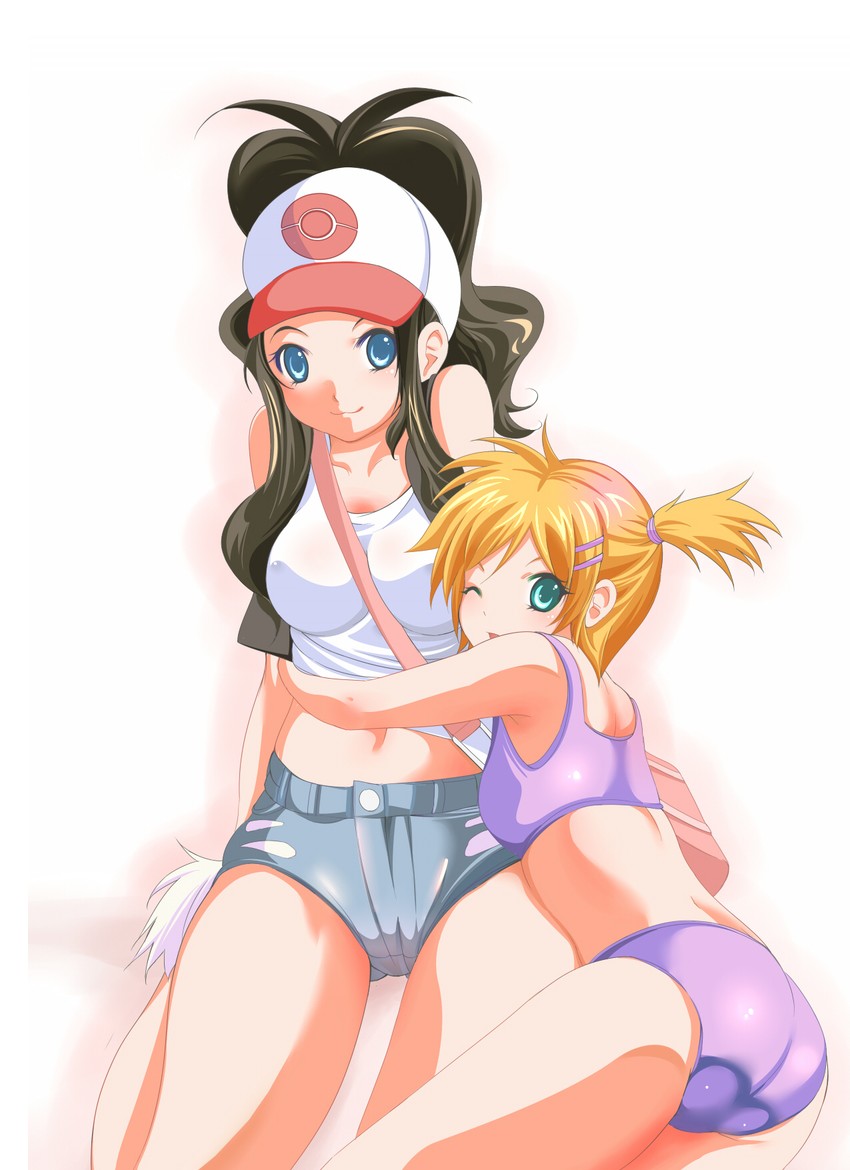 hilda and misty (pokemon and 1 more) drawn by rairoma