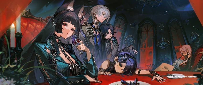hoshimi miyabi, belle, wise, tsukishiro yanagi, soukaku, and 1 more (zenless zone zero)