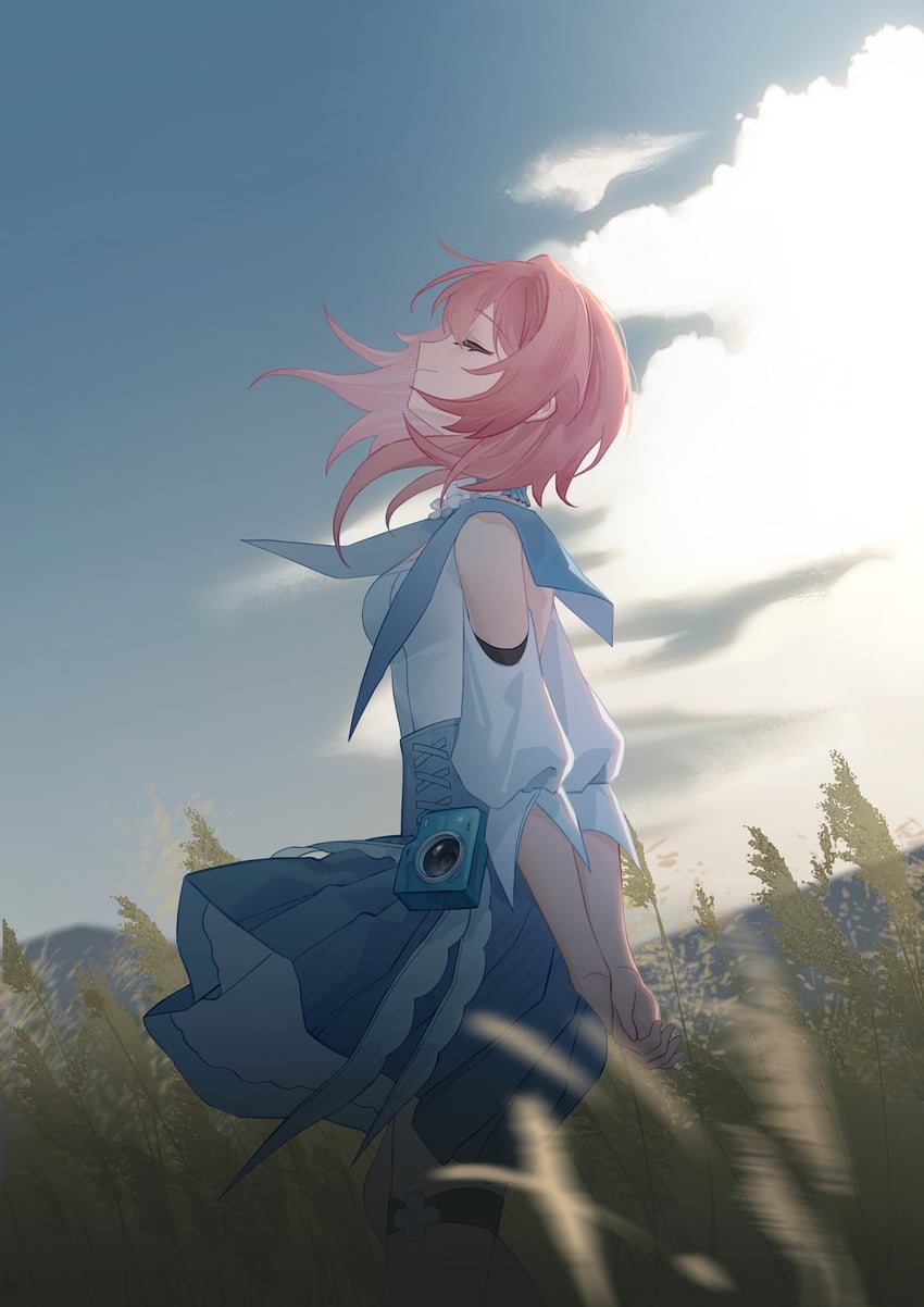 march 7th (honkai and 1 more) drawn by qi_ming_pi_tu