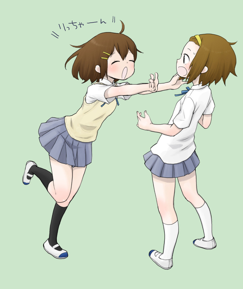 hirasawa yui and tainaka ritsu (k-on!) drawn by terayamaden