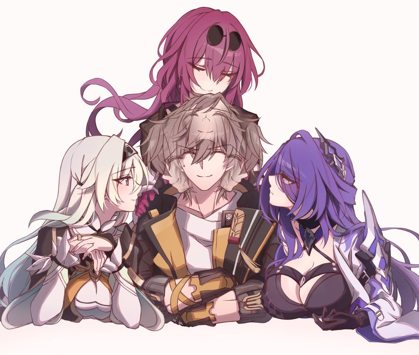 trailblazer, firefly, kafka, acheron, and caelus (honkai and 1 more) drawn by blitz_predator