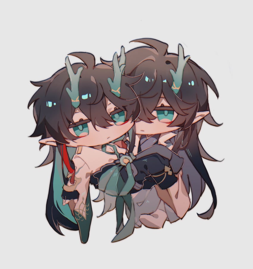 dan heng and dan feng (honkai and 1 more) drawn by yonghu7844559716