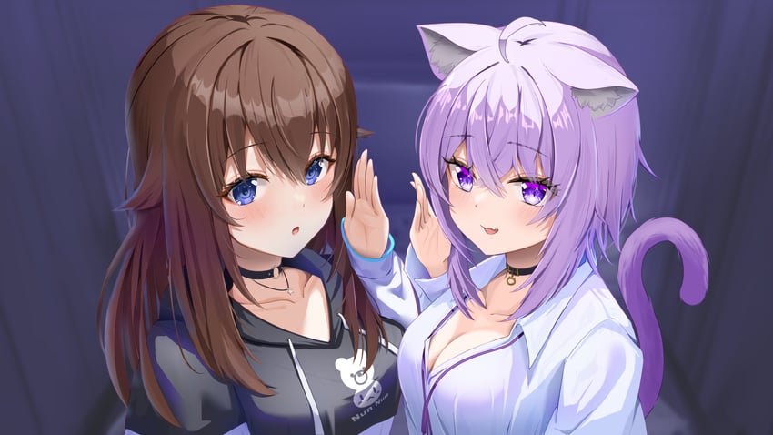 nekomata okayu and tokino sora (hololive) drawn by torakichi_888