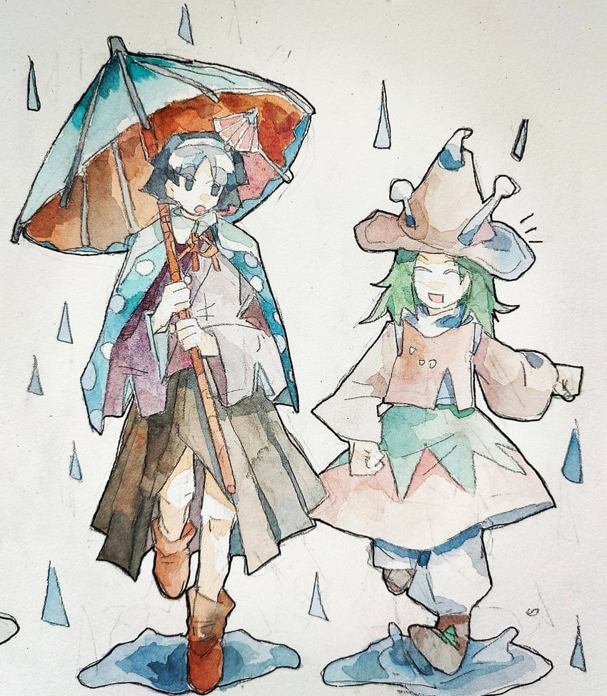 amanomiya jun and amanomori shou (len'en) drawn by aaayamitsu
