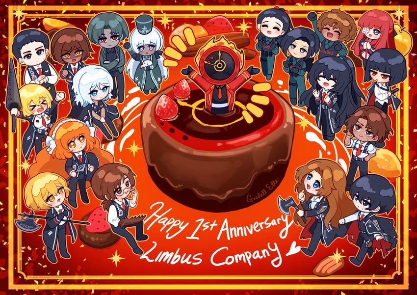 ishmael, don quixote, faust, sinclair, yi sang, and 16 more (project moon and 1 more) drawn by gredell_elle