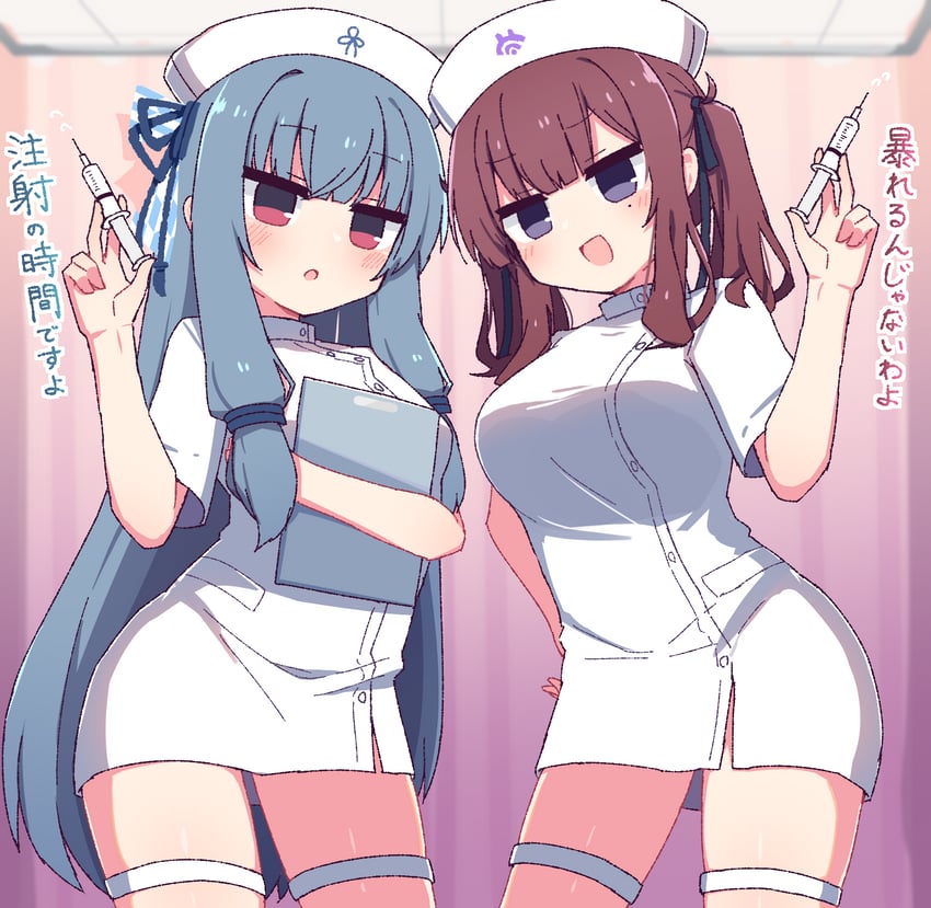 kotonoha aoi and natsuki karin (voiceroid and 2 more) drawn by hibino_000