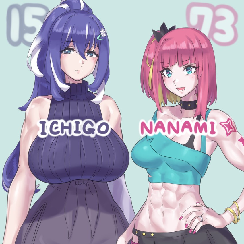 nanami and ichigo (original) drawn by mizuumi_(bb)