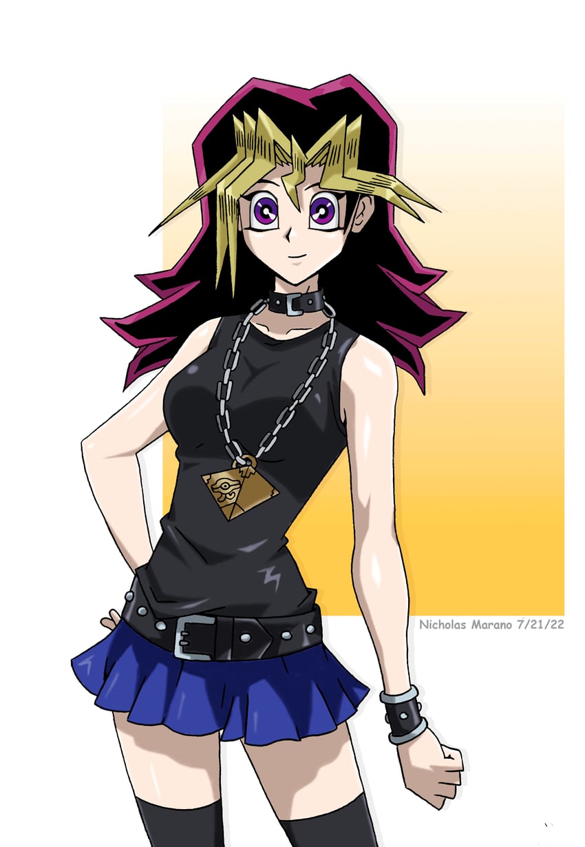 muto yugi and yami yugi (yu-gi-oh!) drawn by nicholas_marano