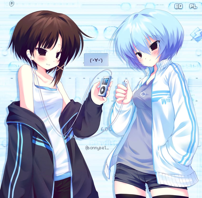 ayanami rei, iwakura lain, and jisakujien (neon genesis evangelion and 5 more) drawn by jelly_(bonnybel)