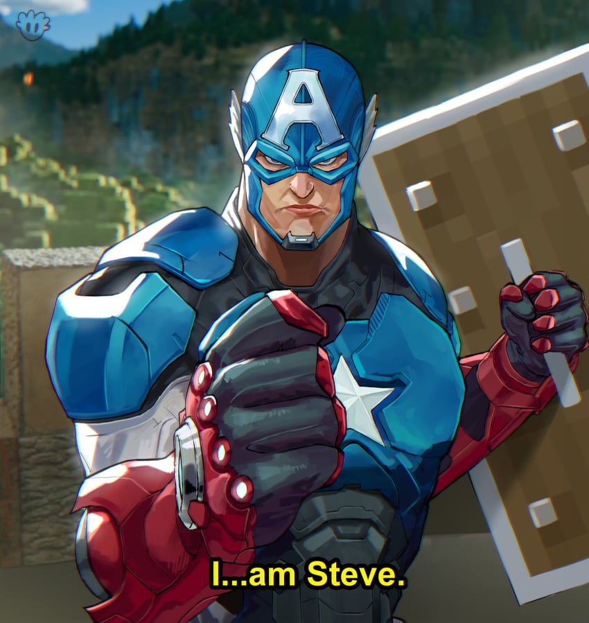 steve rogers and captain america (marvel and 4 more) drawn by devovas