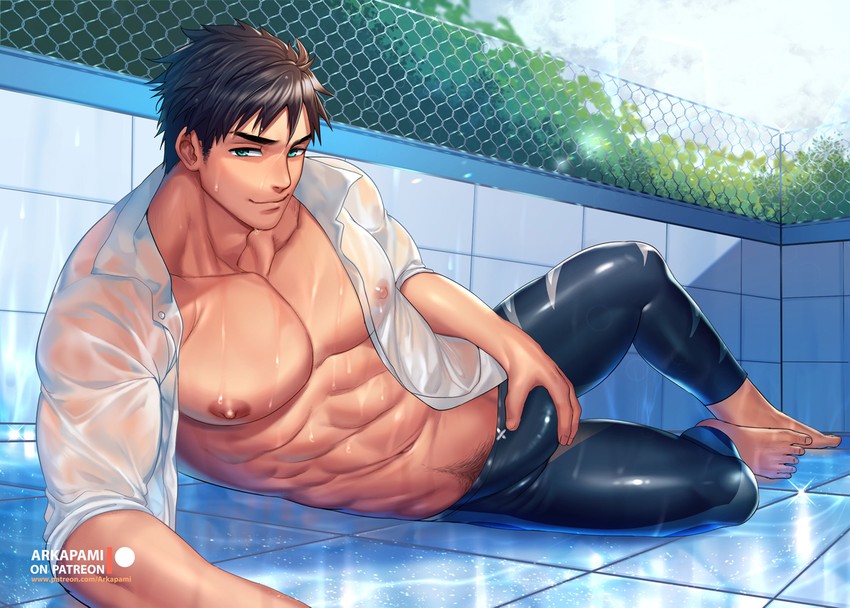 yamazaki sousuke (free! and 1 more) drawn by arkapami
