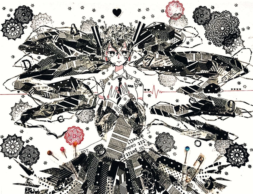hatsune miku (vocaloid and 1 more) drawn by asagi_kino