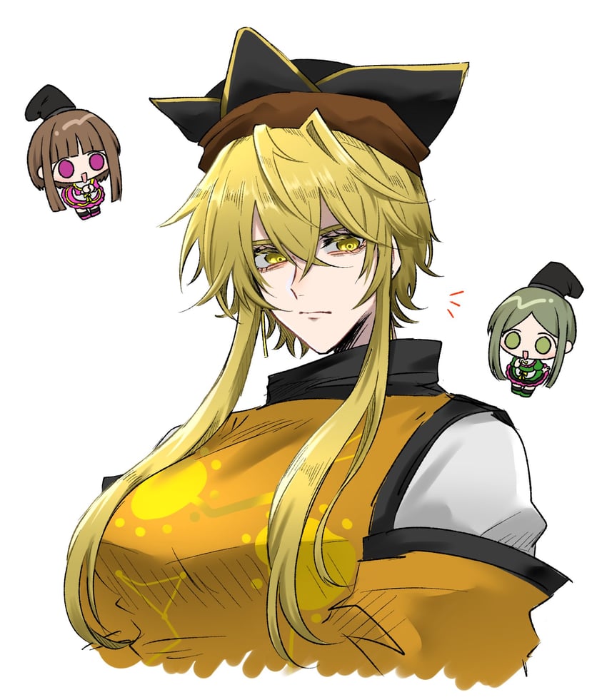matara okina, nishida satono, and teireida mai (touhou) drawn by nap_muntarou