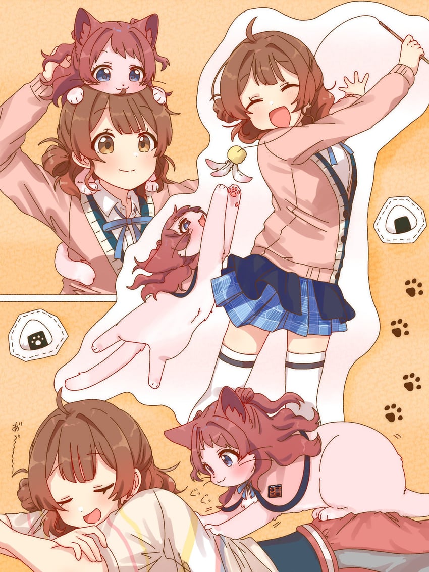 hanami ume and hanami saki (idolmaster and 1 more) drawn by hutaba