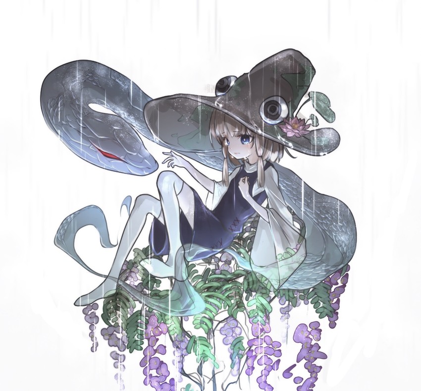 moriya suwako and mishaguji (touhou) drawn by hito_komoru