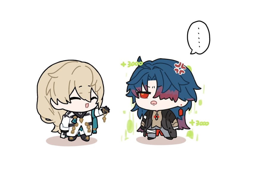 blade and luocha (honkai and 1 more) drawn by omochi_binta