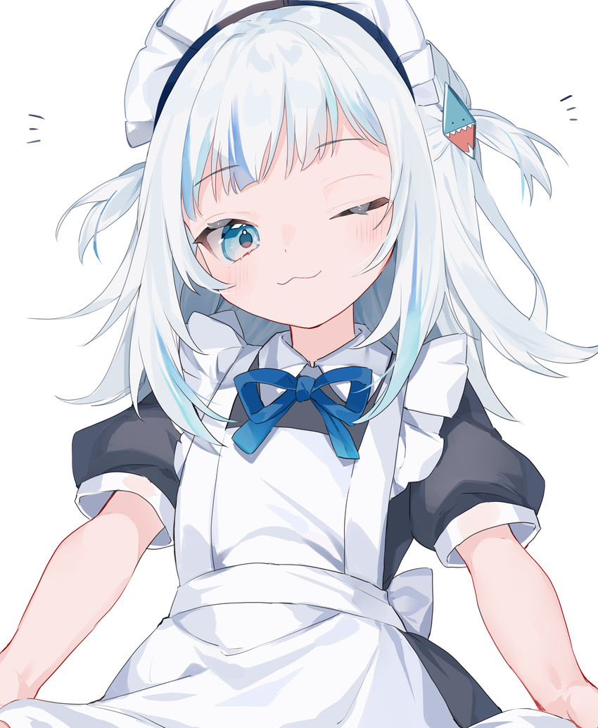 gawr gura (hololive and 1 more) drawn by mokyuko