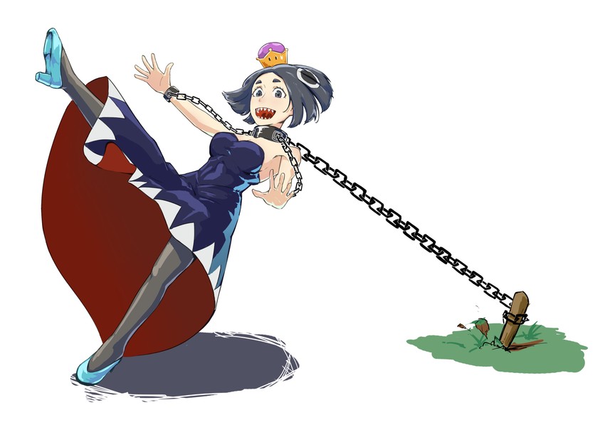 princess chain chomp (mario and 1 more) drawn by inonice