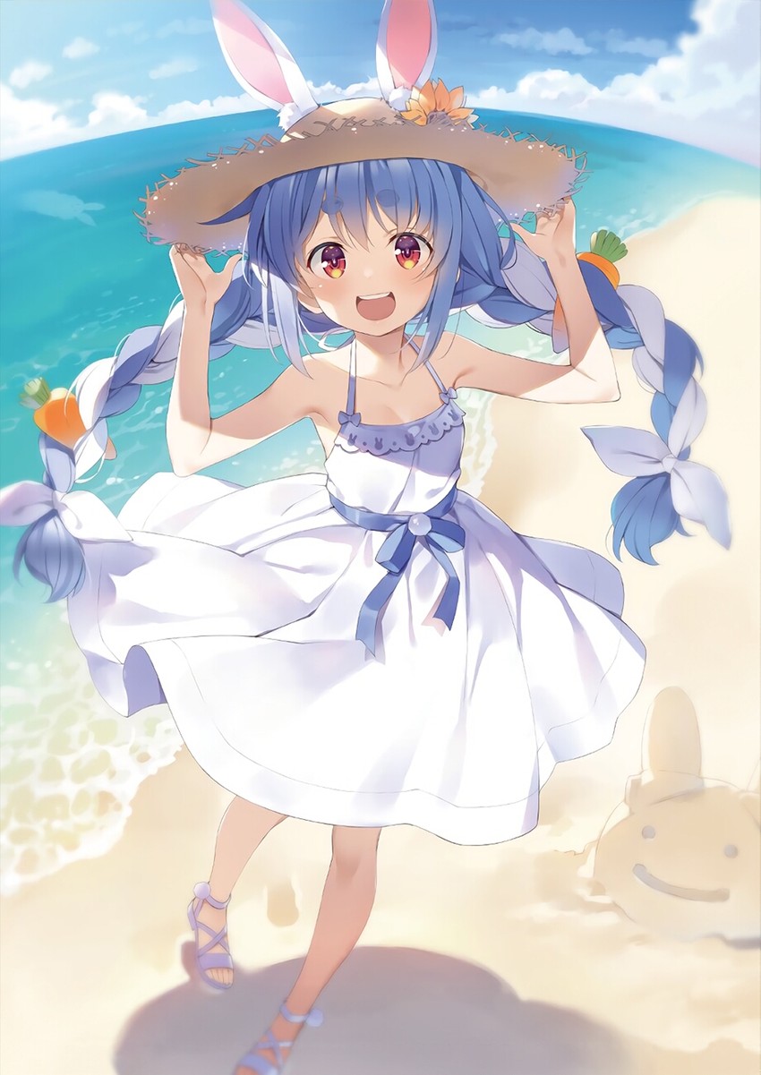 usada pekora and pekomon (hololive) drawn by yuuki_hagure