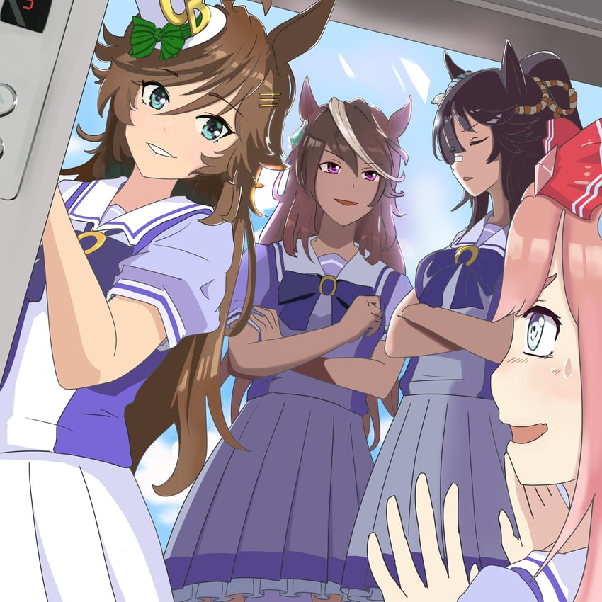 symboli rudolf, agnes digital, mr. c.b., and narita brian (umamusume) drawn by sada_jun
