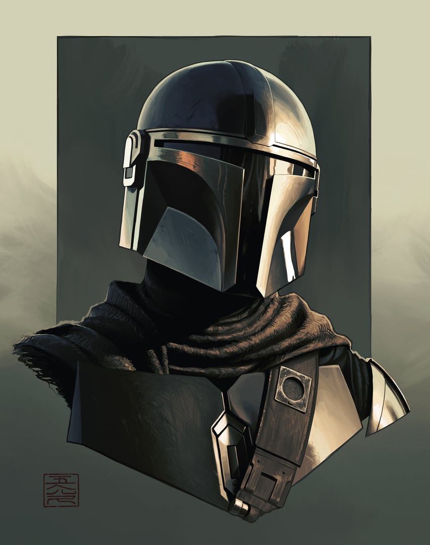 din djarin (star wars and 1 more) drawn by 5health