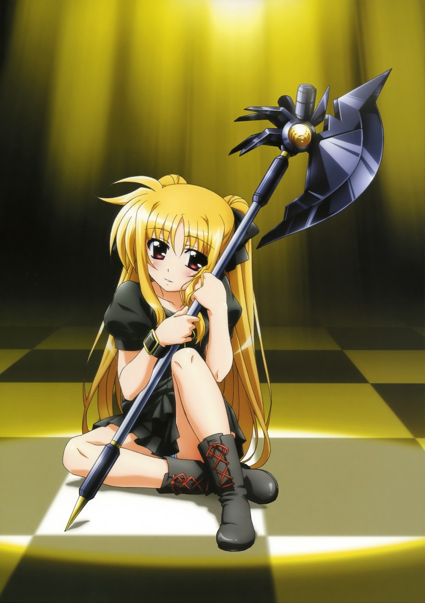 fate testarossa and bardiche (lyrical nanoha and 2 more) drawn by hashimoto_takayoshi