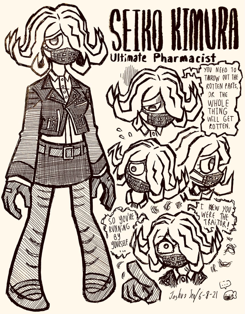 kimura seiko (danganronpa and 1 more) drawn by josh-s26
