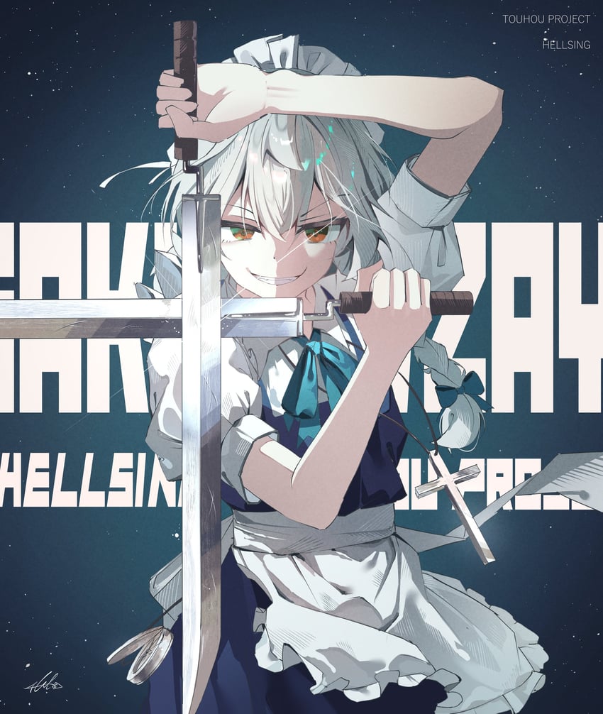 izayoi sakuya (touhou and 1 more) drawn by ycl_060