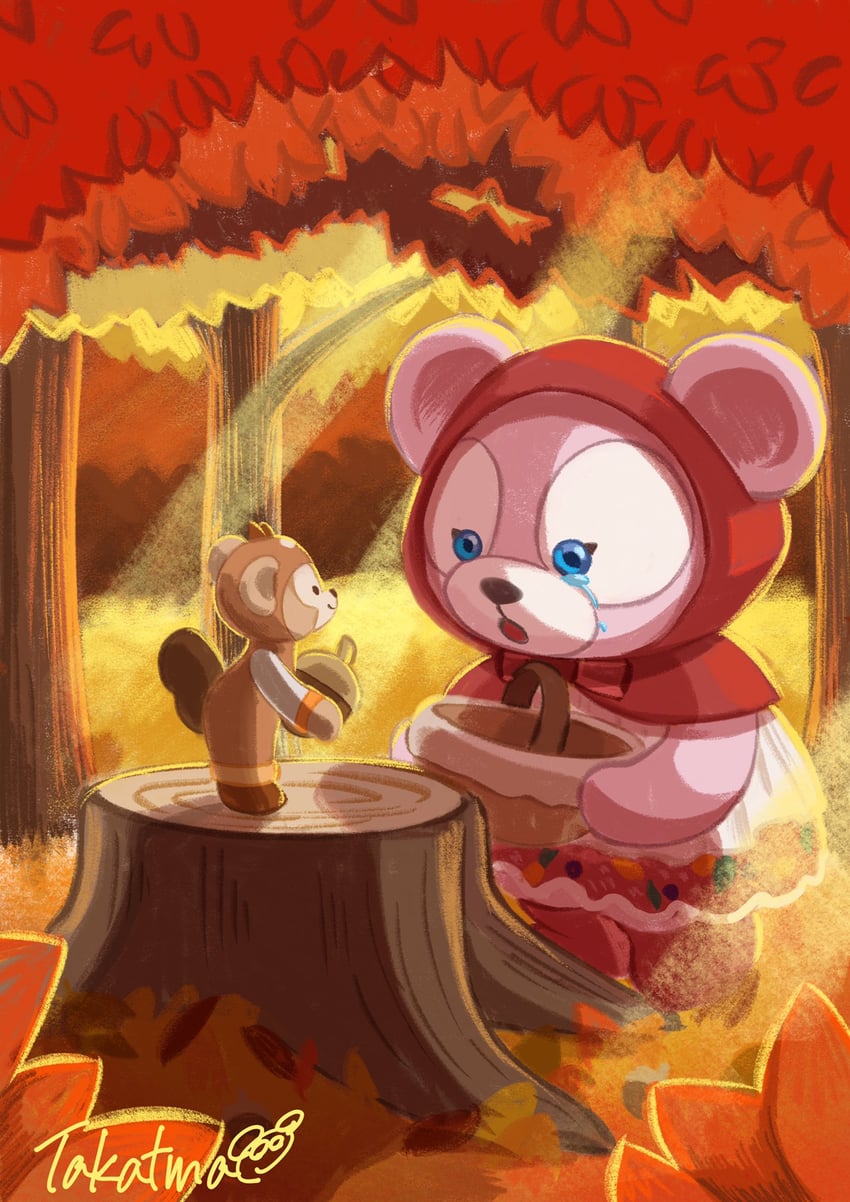 duffy the disney bear and shelliemay (duffy and friends) drawn by takatmaorange