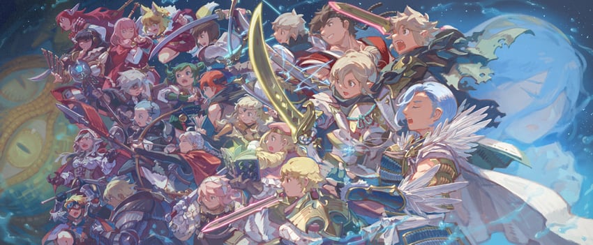 azura, nina, ophelia, selkie, velouria, and 15 more (fire emblem and 1 more) drawn by garmmy