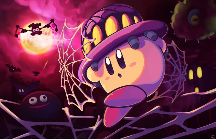 kirby, marx, gooey, whispy woods, bronto burt, and 5 more (kirby) drawn by suyasuyabi
