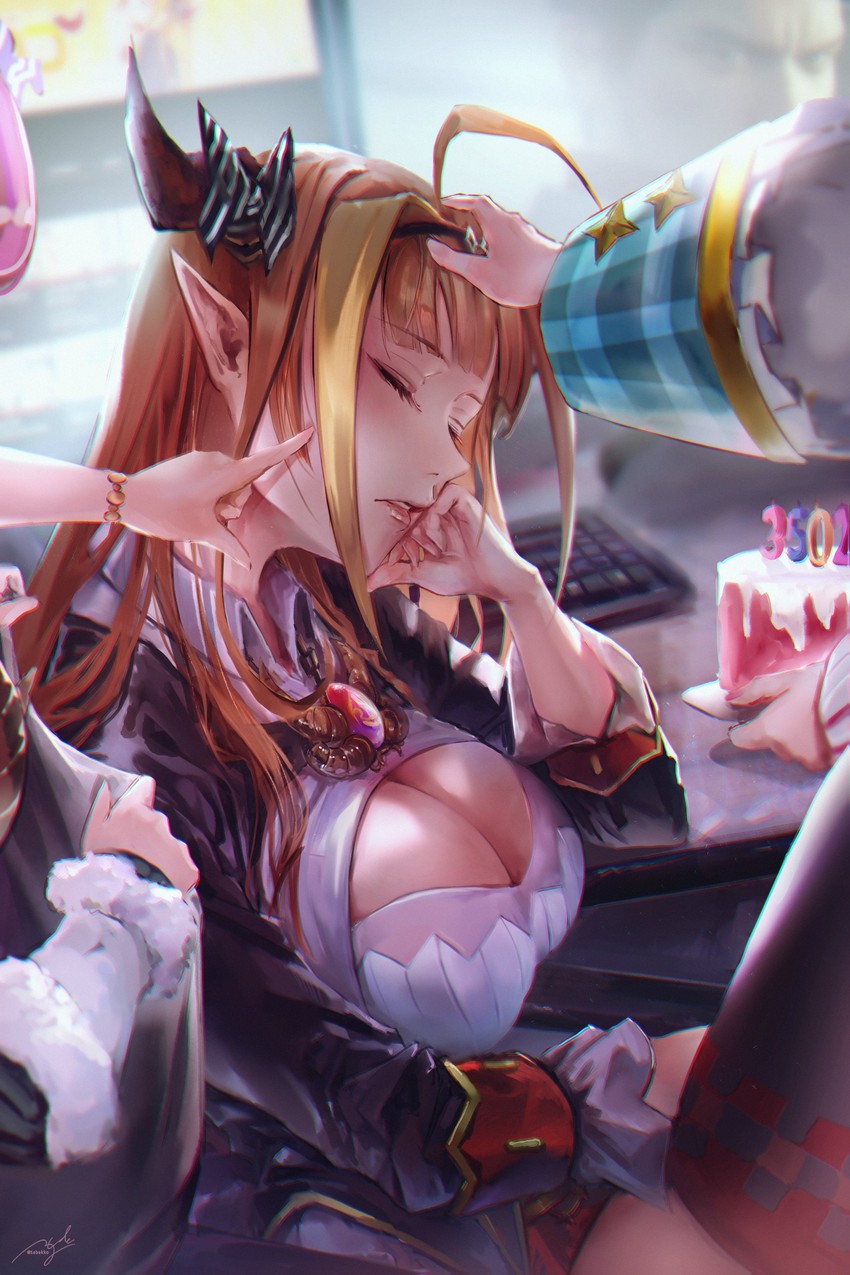 tokoyami towa, amane kanata, kiryu coco, tsunomaki watame, himemori luna, and 1 more (hololive and 1 more) drawn by hyde_(tabakko)