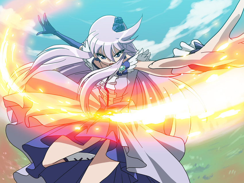 tsukikage yuri and cure moonlight (precure and 1 more) drawn by obui