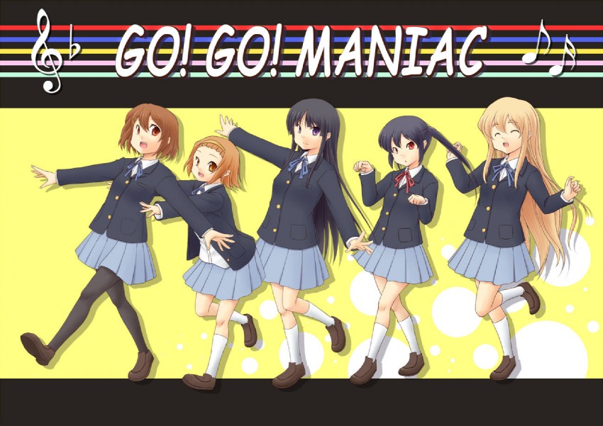 akiyama mio, nakano azusa, hirasawa yui, tainaka ritsu, and kotobuki tsumugi (k-on!) drawn by kakkou