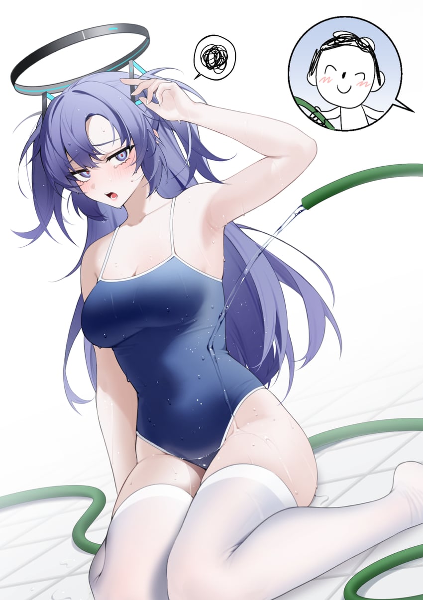 sensei, yuuka, and doodle sensei (blue archive) drawn by bechu