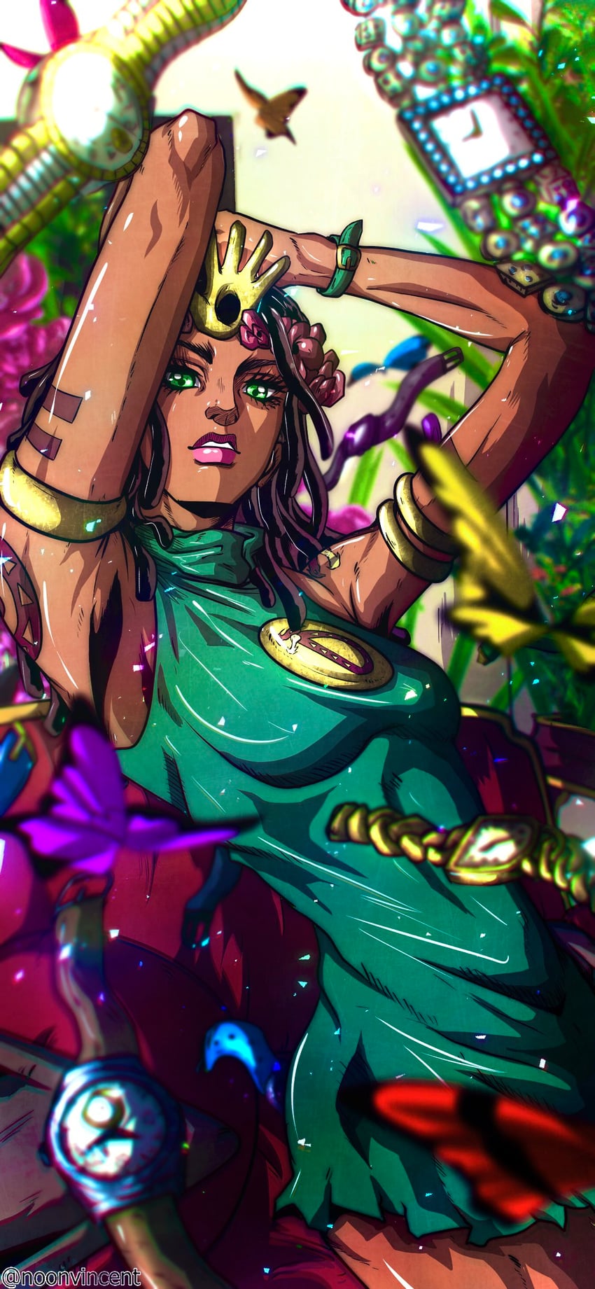 dragona joestar (jojo no kimyou na bouken and 1 more) drawn by noonvincent