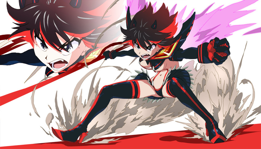 matoi ryuuko and senketsu (kill la kill) drawn by mororife