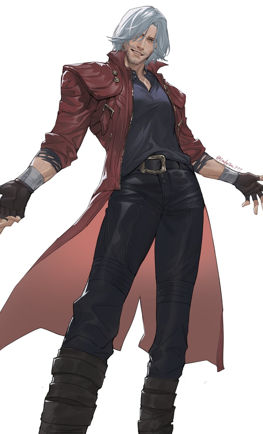 dante (devil may cry and 1 more) drawn by luckytea_777